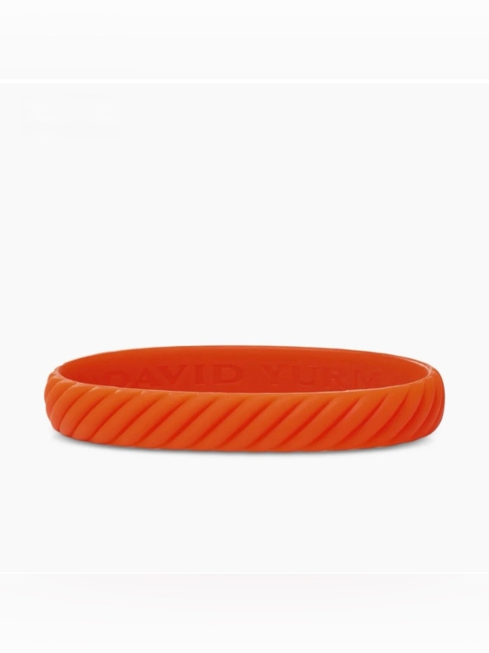 David Yurman Bright Orange Silicone Cable-Edge Bracelet